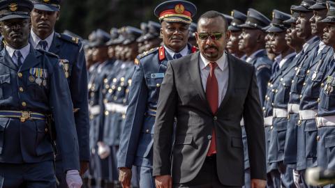 Prime Minister of Ethiopia Abiy Ahmed on his official visit to the state house in Nairobi, Kenya, on February 28, 2024. (Photo by Luis Tato/AFP via Getty Images)