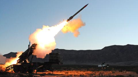 The Army test fires a Patriot missile in Redstone Arsenal, Alabama, on March 27, 2019. (Photo via DVIDS)