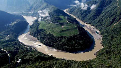 A section of the Yarlung Tsangpo River on May 13, 2023. (Photo by Li Lin/China News Service/VCG via Getty Images)